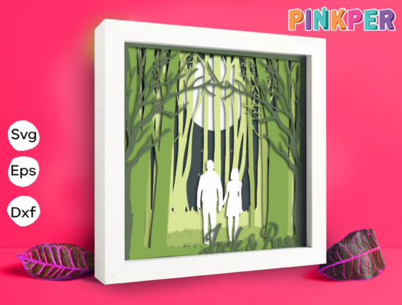 Download Walking in Forest Paper Cut Light Box - Paper cut light box Collection