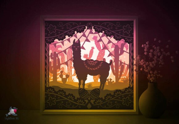 Download Mexican Llama Papercut Lightbox Template - Papercut lightbox template Collection