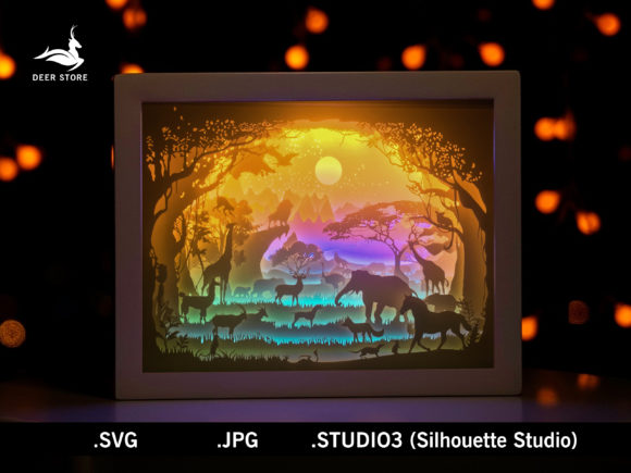 Download African Paper Cut Light Box Template 3D - Paper cut light box Collection
