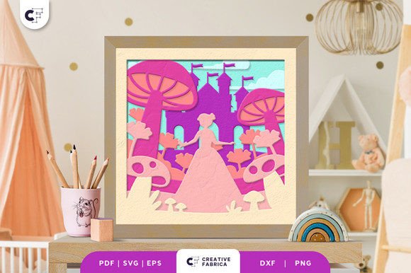 Download Little Princess 3D Paper Cut Light Box - Paper cut light box Collection