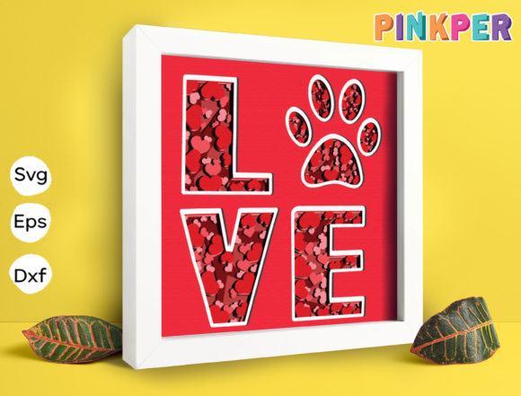 Download Love Paws Paper Cut Light Box Template - Paper cut light box Collection