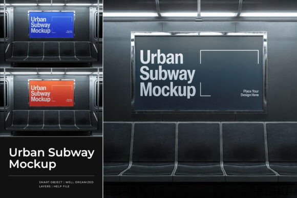 Download Urban Subway Billboard Mockup - Billboard mockup Collection