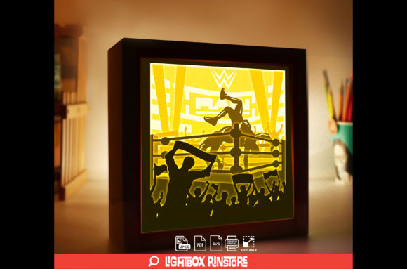 Download 125 WWE 3D Paper Cut Light Box Template - Paper cut light box Collection