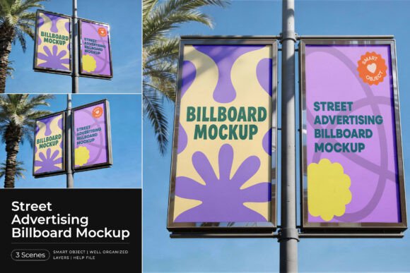 Download Street Advertising Billboard Mockup - Billboard mockup Collection