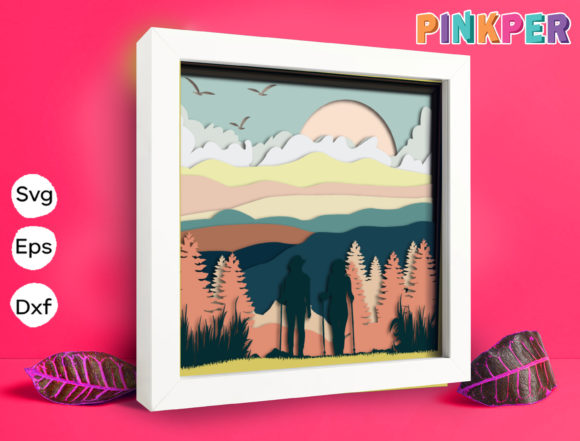 Download Go Hiking Paper Cut Light Box - Paper cut light box Collection