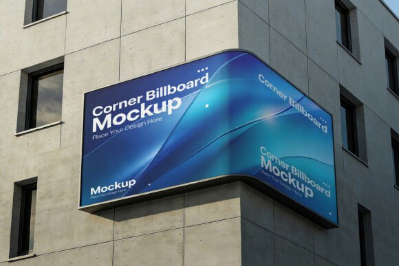 Download Corner Billboard Mockup - Billboard mockup Collection