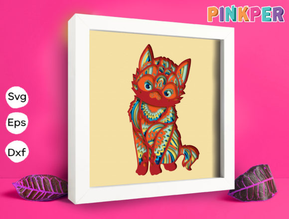 Download Cat Mandala Paper Cut Light Box - Paper cut light box Collection