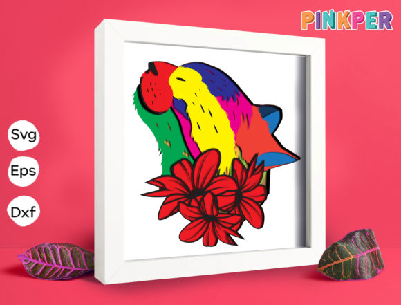 Download Flowers Cat Paper Cut Light Box - Paper cut light box Collection