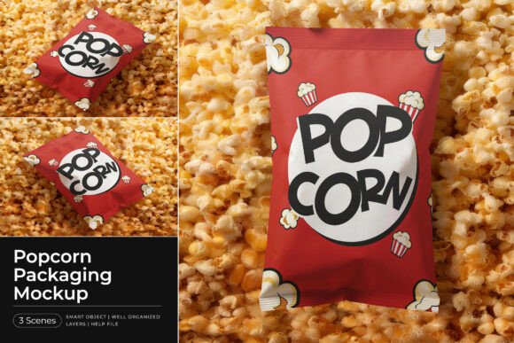 Download Popcorn Packaging Mockup - Packaging mockup Collection