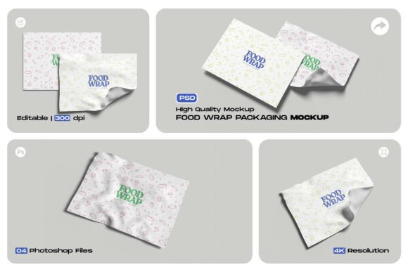 Download Food Wrap Packaging Mockup - Premium Resources
