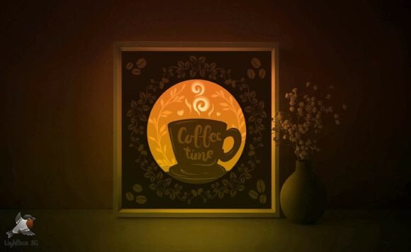 Download Coffee Cut Papercut Lightbox Template - Papercut lightbox template Collection