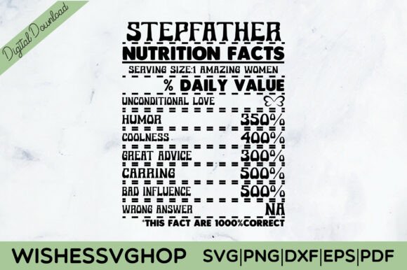 Download Nutrition Facts Stepfather SVG PNG - Stepfather svg Collection