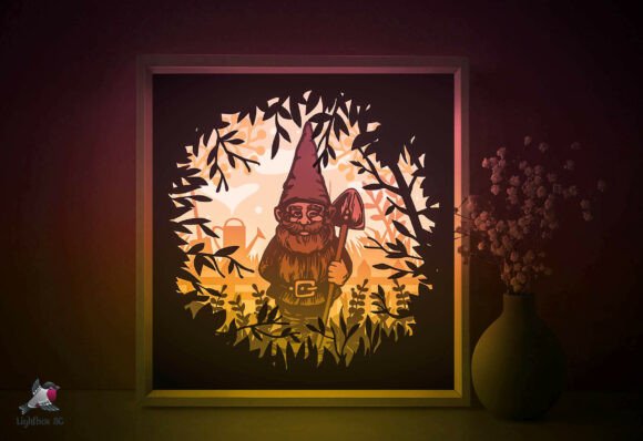 Download Garden Gnome Papercut Lightbox Template - Papercut lightbox template Collection