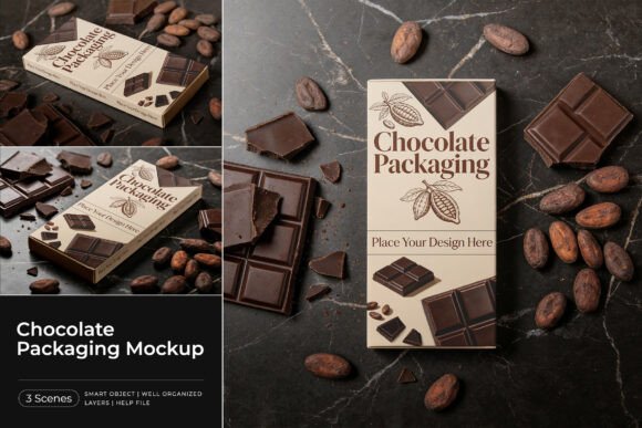 Download Chocolate Packaging Mockup - Packaging mockup Collection