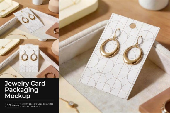Download Jewelry Card Packaging Mockup - Packaging mockup Collection